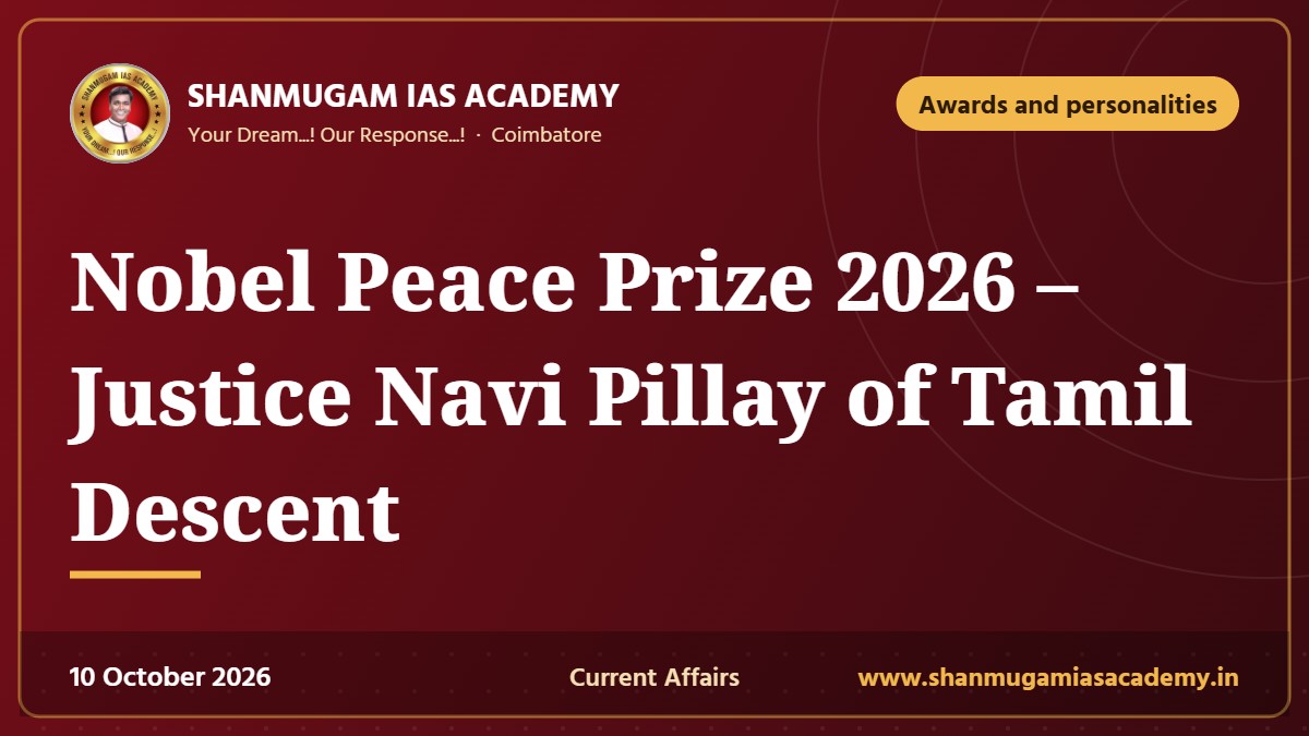Nobel Peace Prize 2026 – Justice Navi Pillay of Tamil Descent