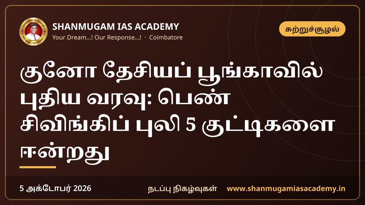 குனோ தேசியப் பூங்காவில் புதிய வரவு: பெண் சிவிங்கிப் புலி 5 குட்டிகளை ஈன்றது