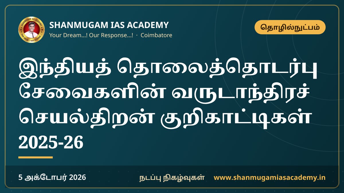 இந்தியத் தொலைத்தொடர்பு சேவைகளின் வருடாந்திரச் செயல்திறன் குறிகாட்டிகள் 2025-26