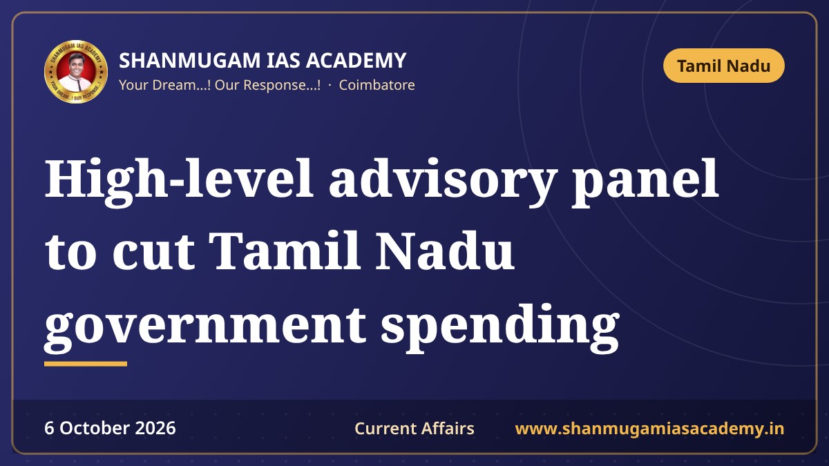 High-level advisory panel to cut Tamil Nadu government spending