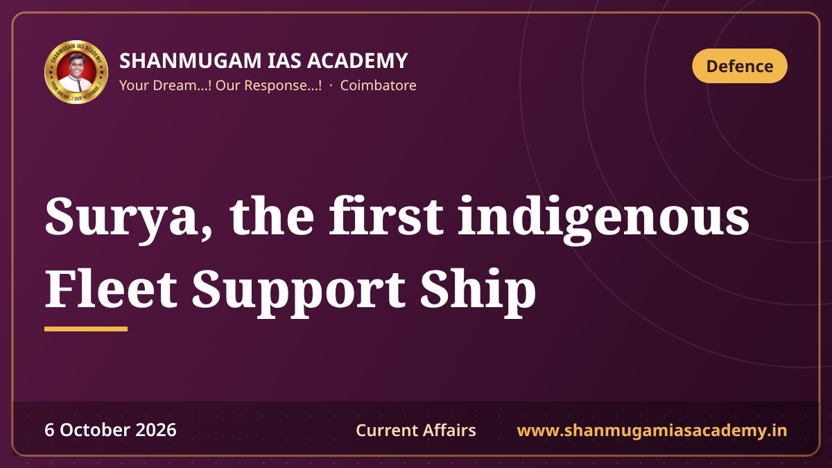 Surya, the first indigenous Fleet Support Ship