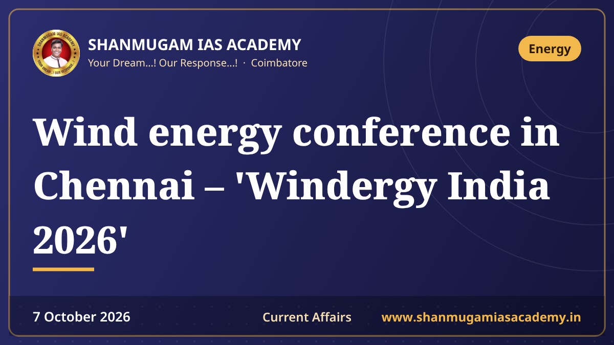 Wind energy conference in Chennai – 'Windergy India 2026'