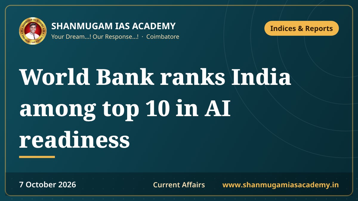 World Bank ranks India among top 10 in AI readiness