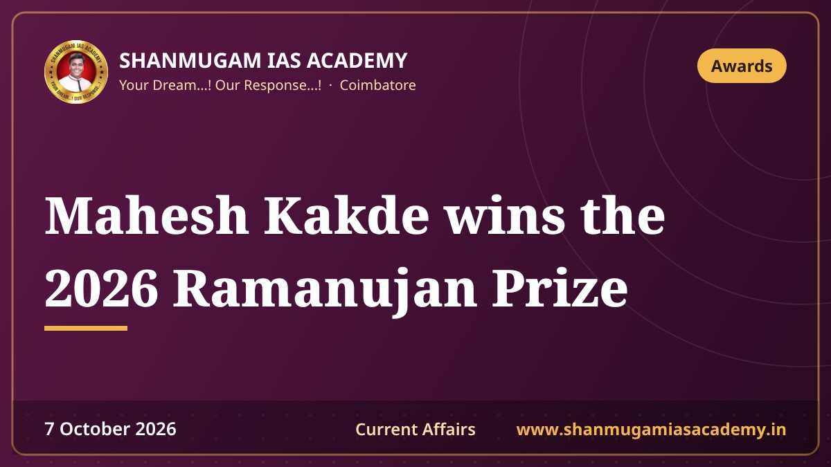 Mahesh Kakde wins the 2026 Ramanujan Prize