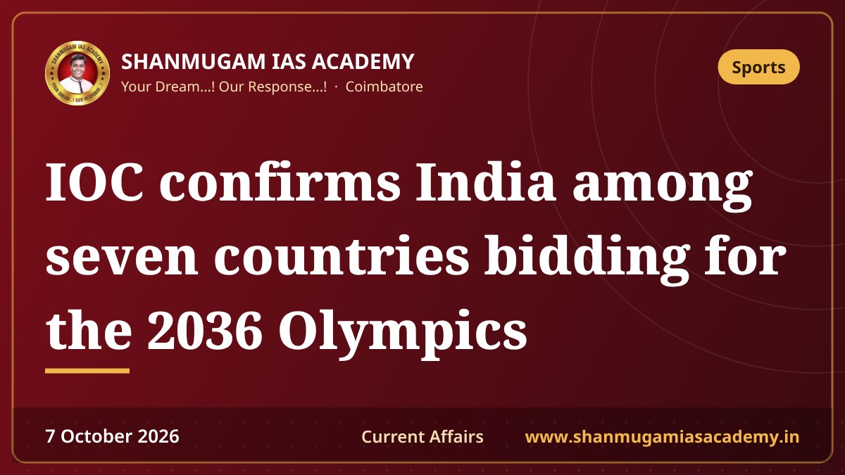 IOC confirms India among seven countries bidding for the 2036 Olympics