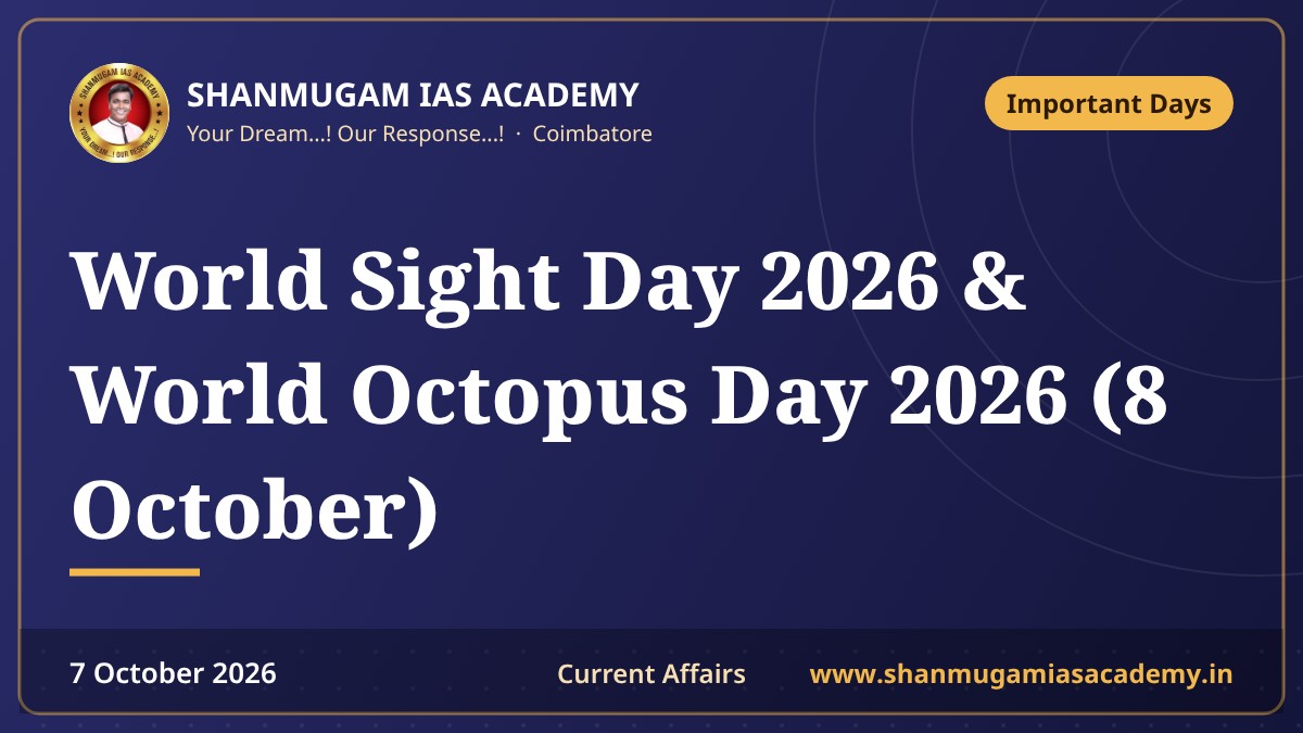 World Sight Day 2026 & World Octopus Day 2026 (8 October)