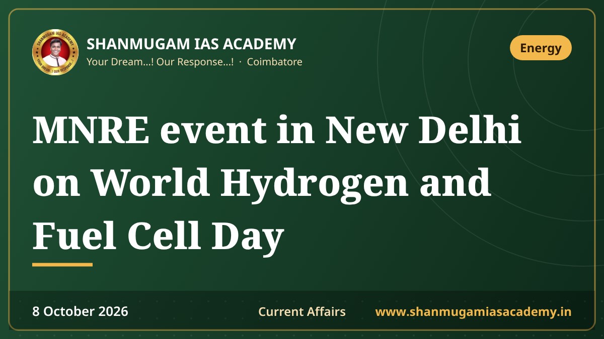 MNRE event in New Delhi on World Hydrogen and Fuel Cell Day