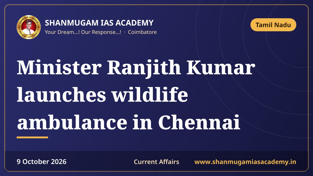Minister Ranjith Kumar launches wildlife ambulance in Chennai