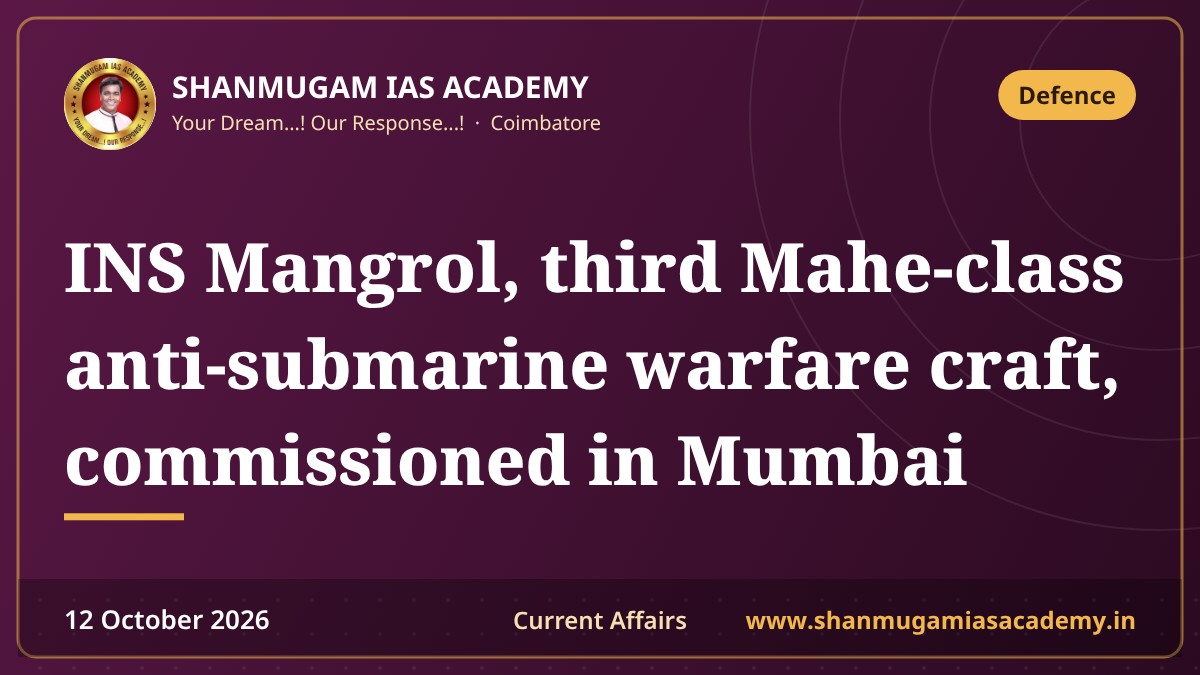 INS Mangrol, third Mahe-class anti-submarine warfare craft, commissioned in Mumbai