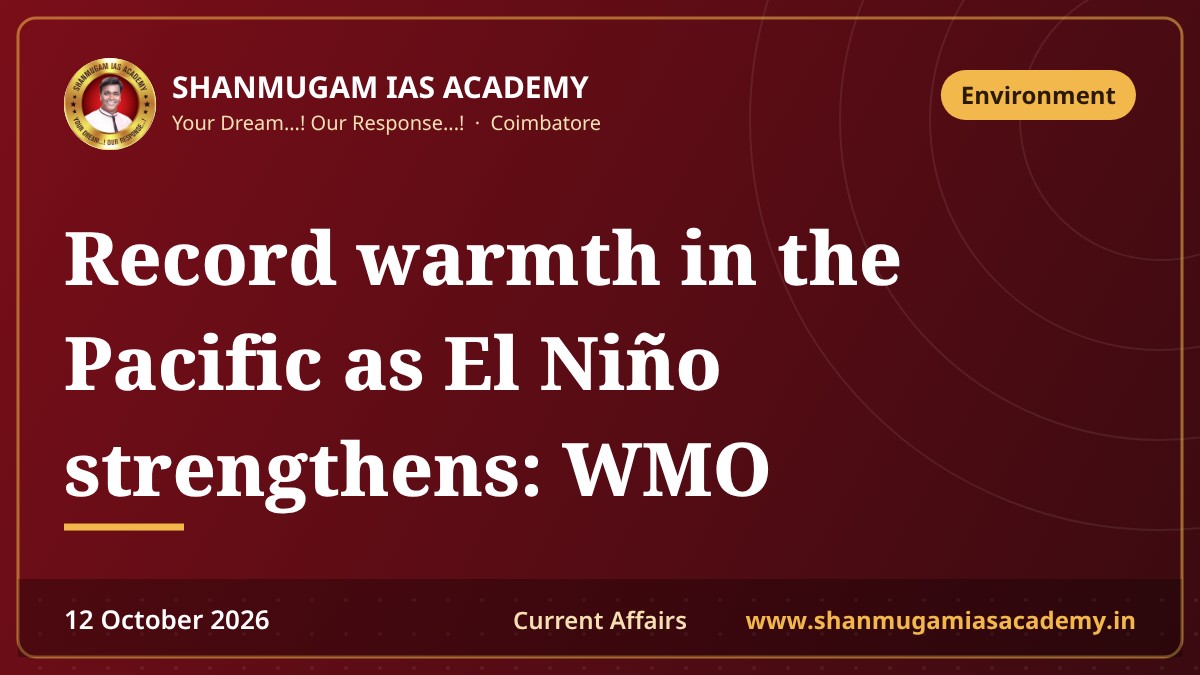 Record warmth in the Pacific as El Niño strengthens: WMO