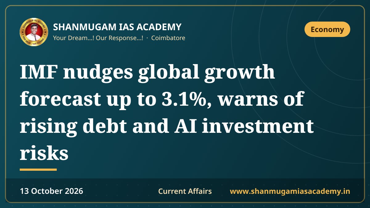IMF nudges global growth forecast up to 3.1%, warns of rising debt and AI investment risks