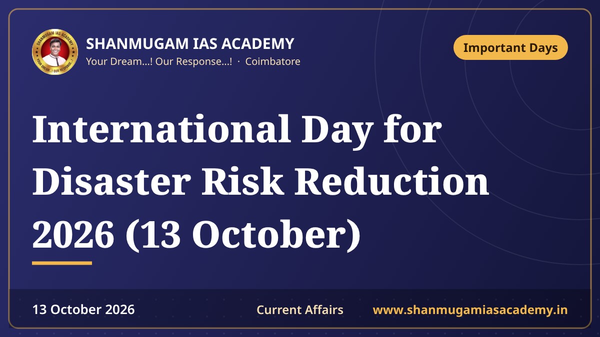 International Day for Disaster Risk Reduction 2026 (13 October)