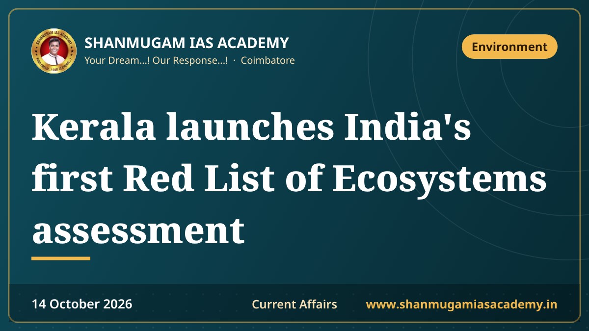 Kerala launches India's first Red List of Ecosystems assessment