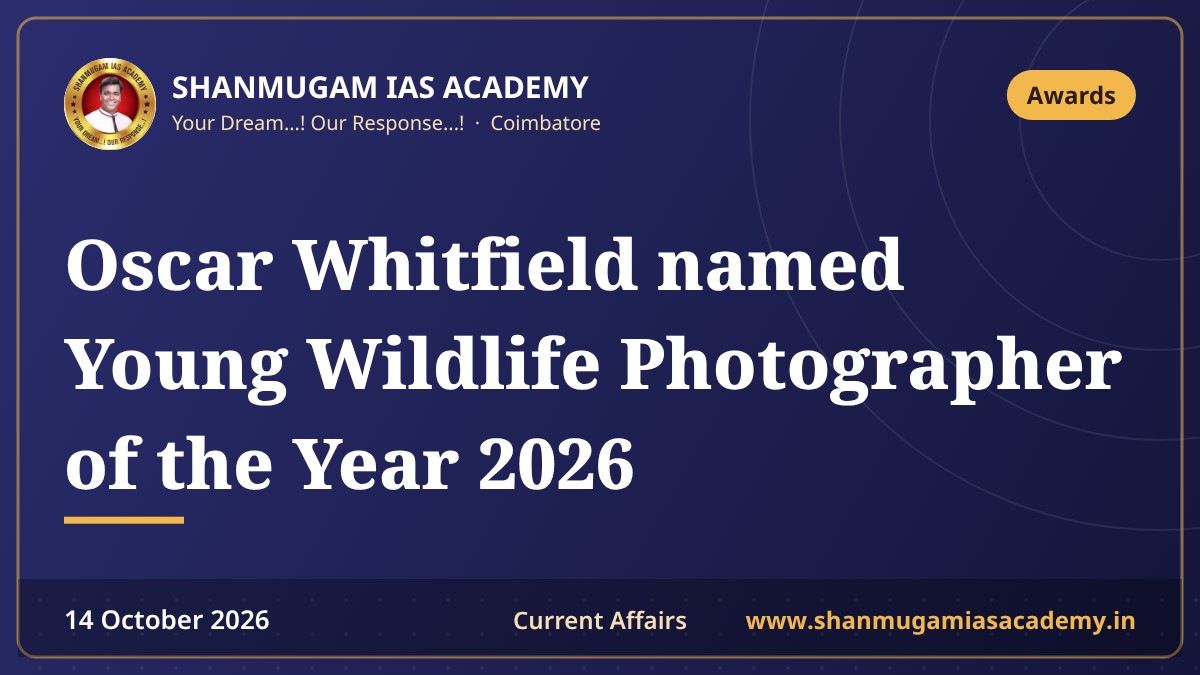 Oscar Whitfield named Young Wildlife Photographer of the Year 2026