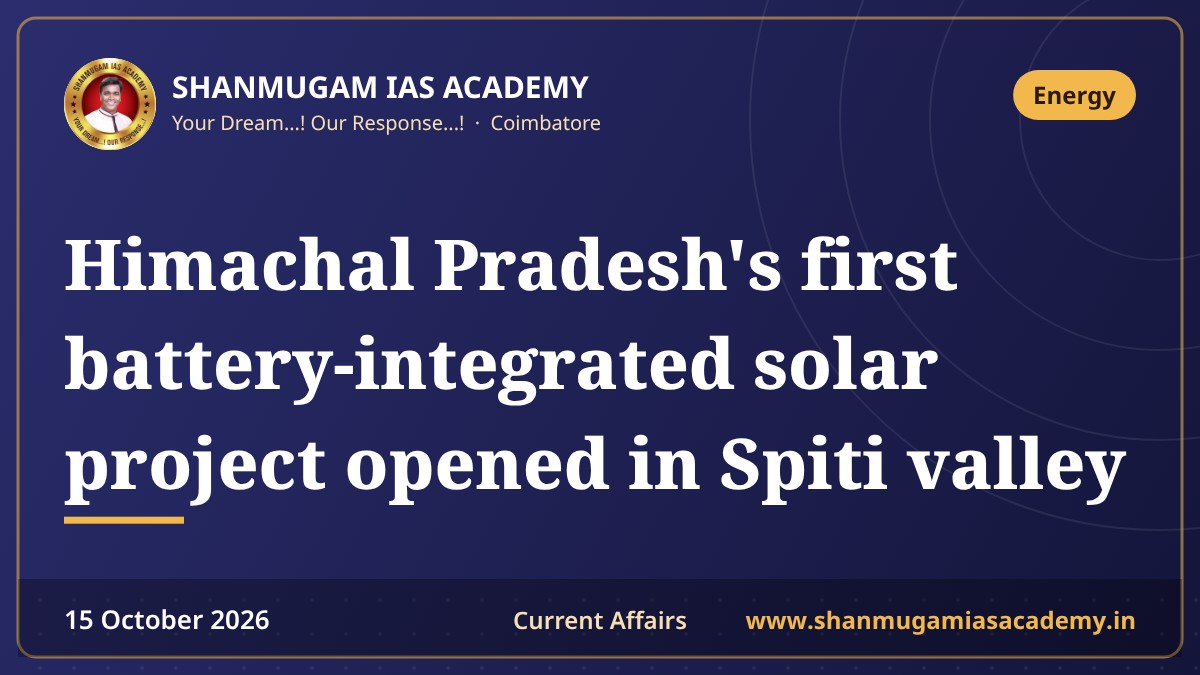 Himachal Pradesh's first battery-integrated solar project opened in Spiti valley