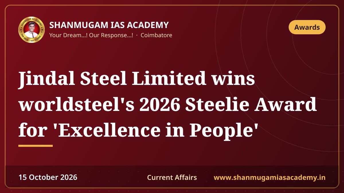 Jindal Steel Limited wins worldsteel's 2026 Steelie Award for 'Excellence in People'