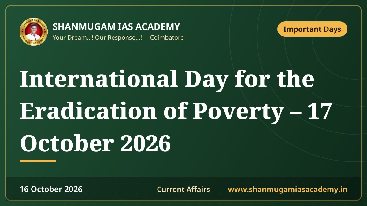 International Day for the Eradication of Poverty – 17 October 2026