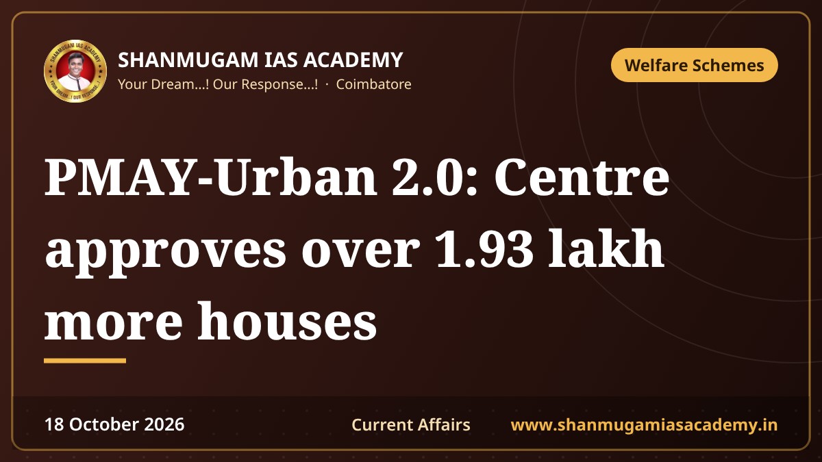 PMAY-Urban 2.0: Centre approves over 1.93 lakh more houses