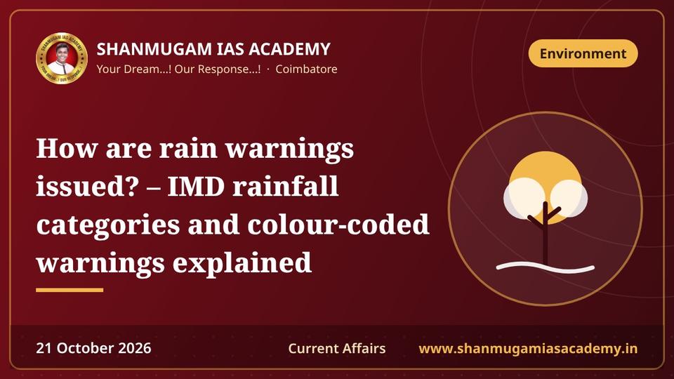 How are rain warnings issued? – IMD rainfall categories and colour-coded warnings explained