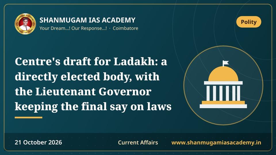 Centre's draft for Ladakh: a directly elected body, with the Lieutenant Governor keeping the final say on laws