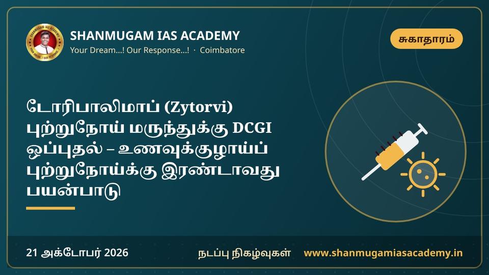 டோரிபாலிமாப் (Zytorvi) புற்றுநோய் மருந்துக்கு DCGI ஒப்புதல் – உணவுக்குழாய்ப் புற்றுநோய்க்கு இரண்டாவது பயன்பாடு