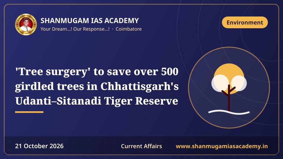 'Tree surgery' to save over 500 girdled trees in Chhattisgarh's Udanti–Sitanadi Tiger Reserve