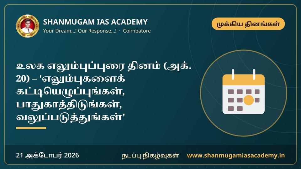 உலக எலும்புப்புரை தினம் (அக். 20) – 'எலும்புகளைக் கட்டியெழுப்புங்கள், பாதுகாத்திடுங்கள், வலுப்படுத்துங்கள்'