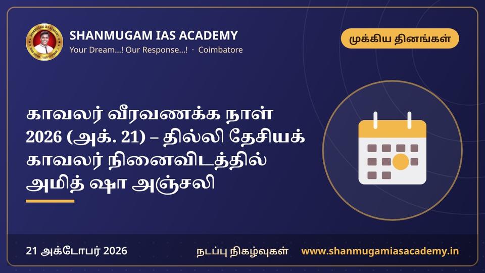 காவலர் வீரவணக்க நாள் 2026 (அக். 21) – தில்லி தேசியக் காவலர் நினைவிடத்தில் அமித் ஷா அஞ்சலி