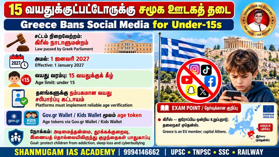 Greek Parliament passes law banning social media for children under 15 – in force from 1 January 2027