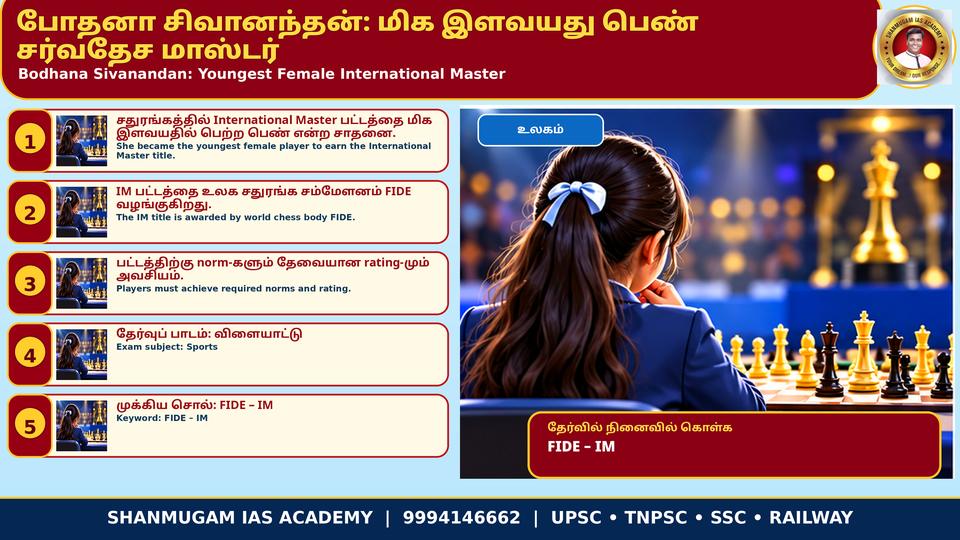 Trichy-origin English girl Bodhana Sivanandan becomes youngest female International Master in chess history