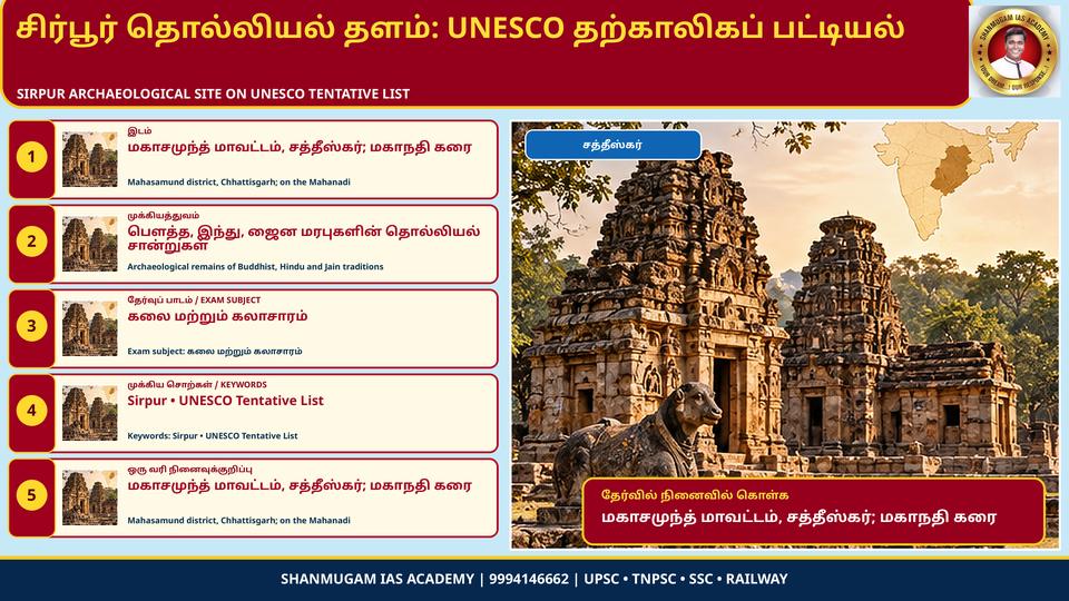 Chhattisgarh's Sirpur Cultural and Archaeological Landscape added to UNESCO's World Heritage Tentative List