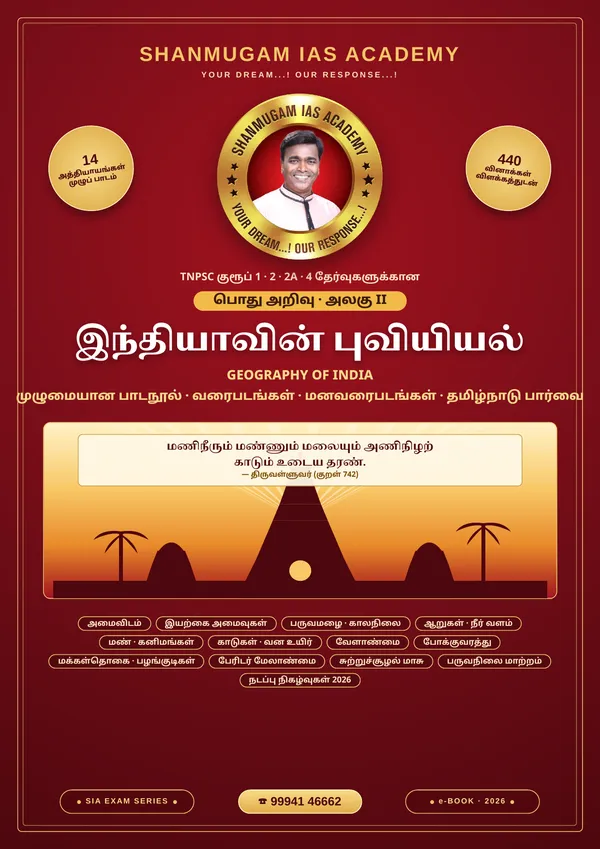 TNPSC பொது அறிவு அலகு II — இந்தியாவின் புவியியல் (Geography of India) – முழுமையான பாடநூல்