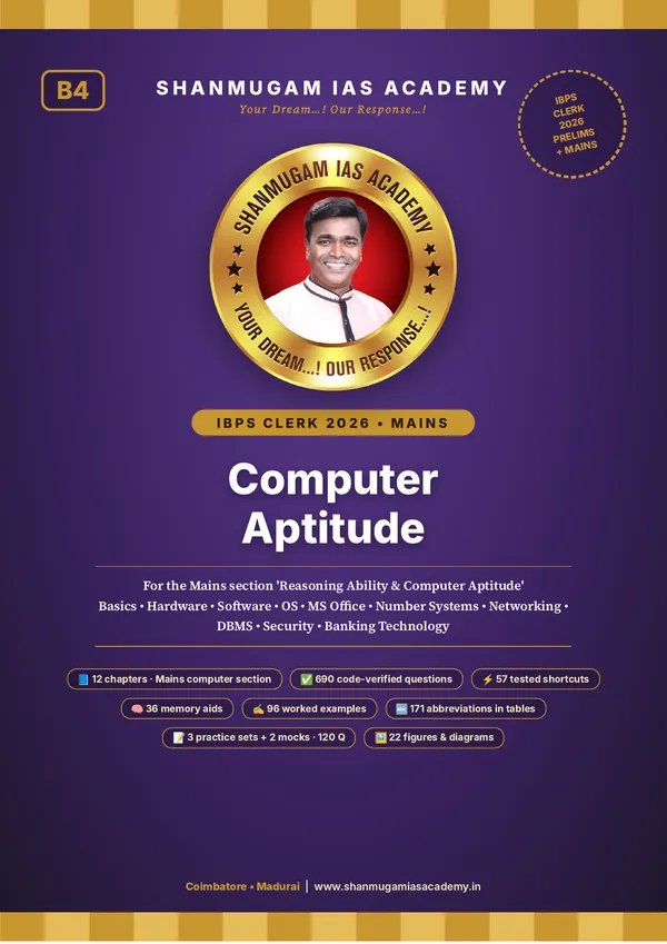 IBPS Clerk 2026 – Computer Aptitude (Prelims + Mains)