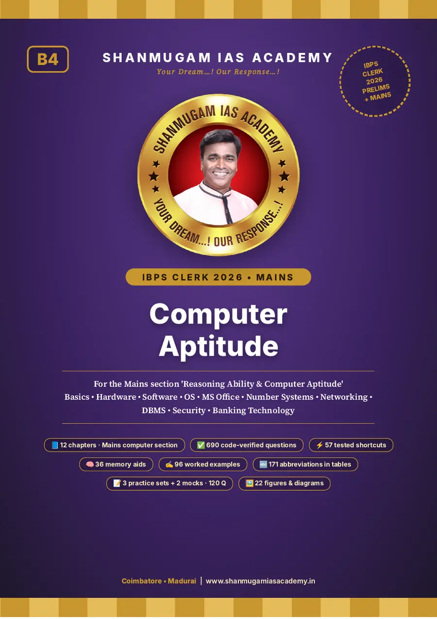 IBPS Clerk 2026 – Computer Aptitude (Prelims + Mains) – sample page 1