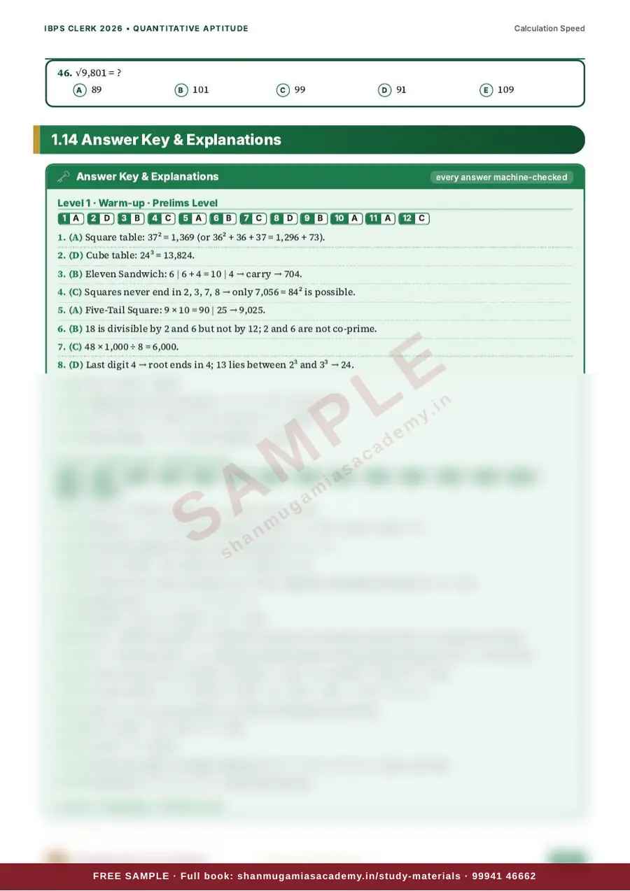 IBPS Clerk 2026 – Quantitative Aptitude (Prelims + Mains) – sample page 13