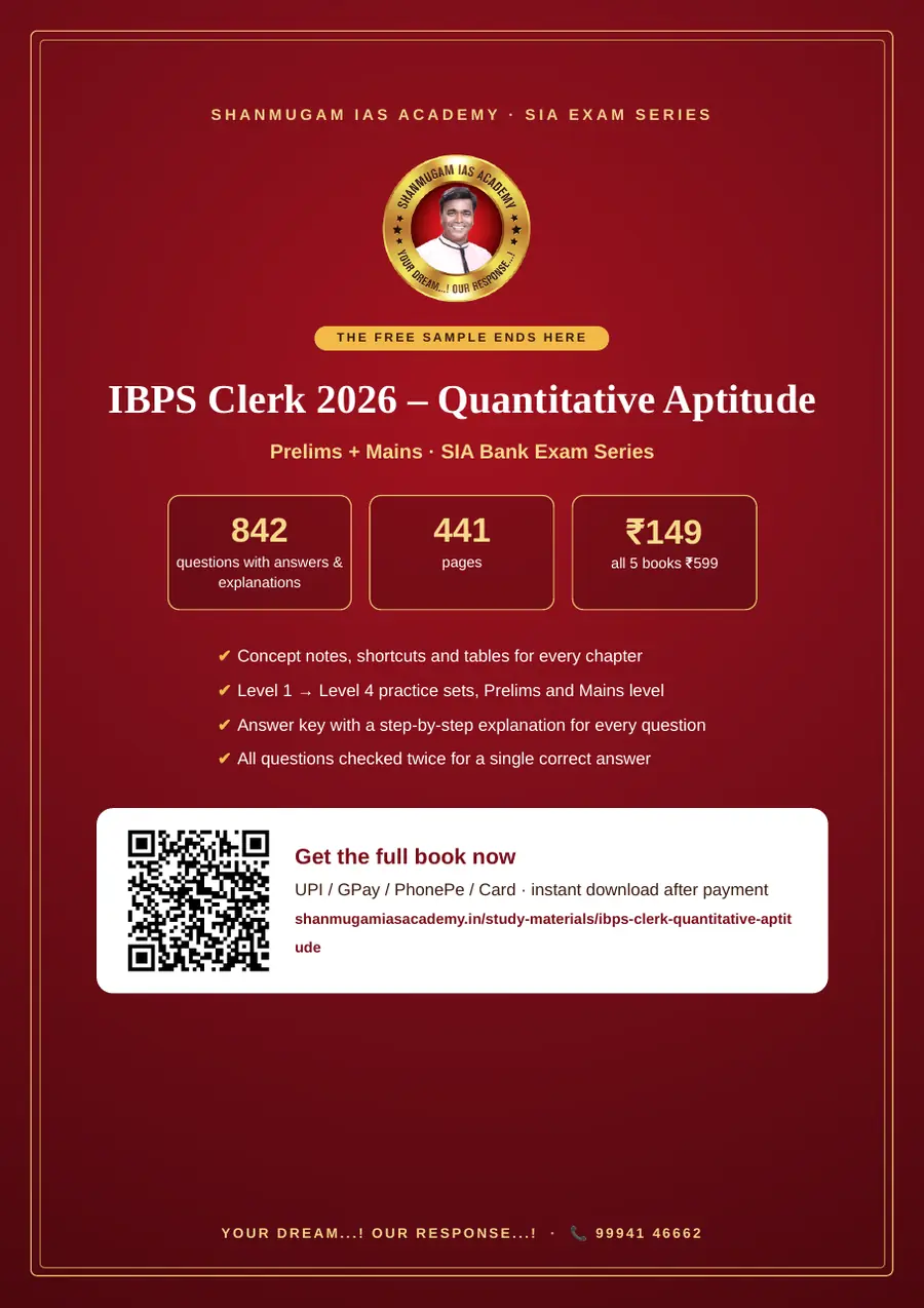 IBPS Clerk 2026 – Quantitative Aptitude (Prelims + Mains) – sample page 14