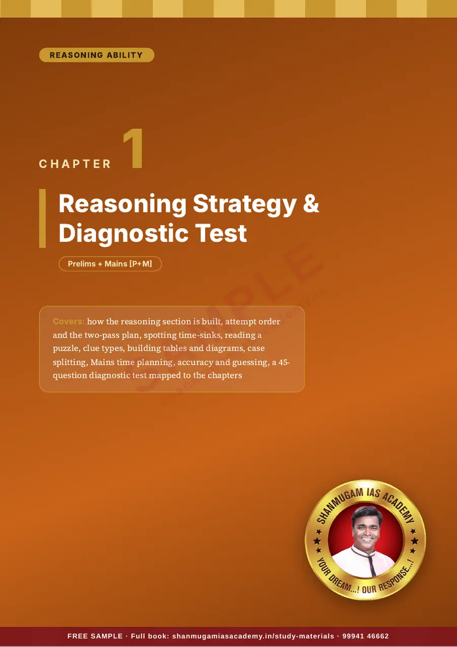 IBPS Clerk 2026 – Reasoning Ability (Prelims + Mains) – sample page 8