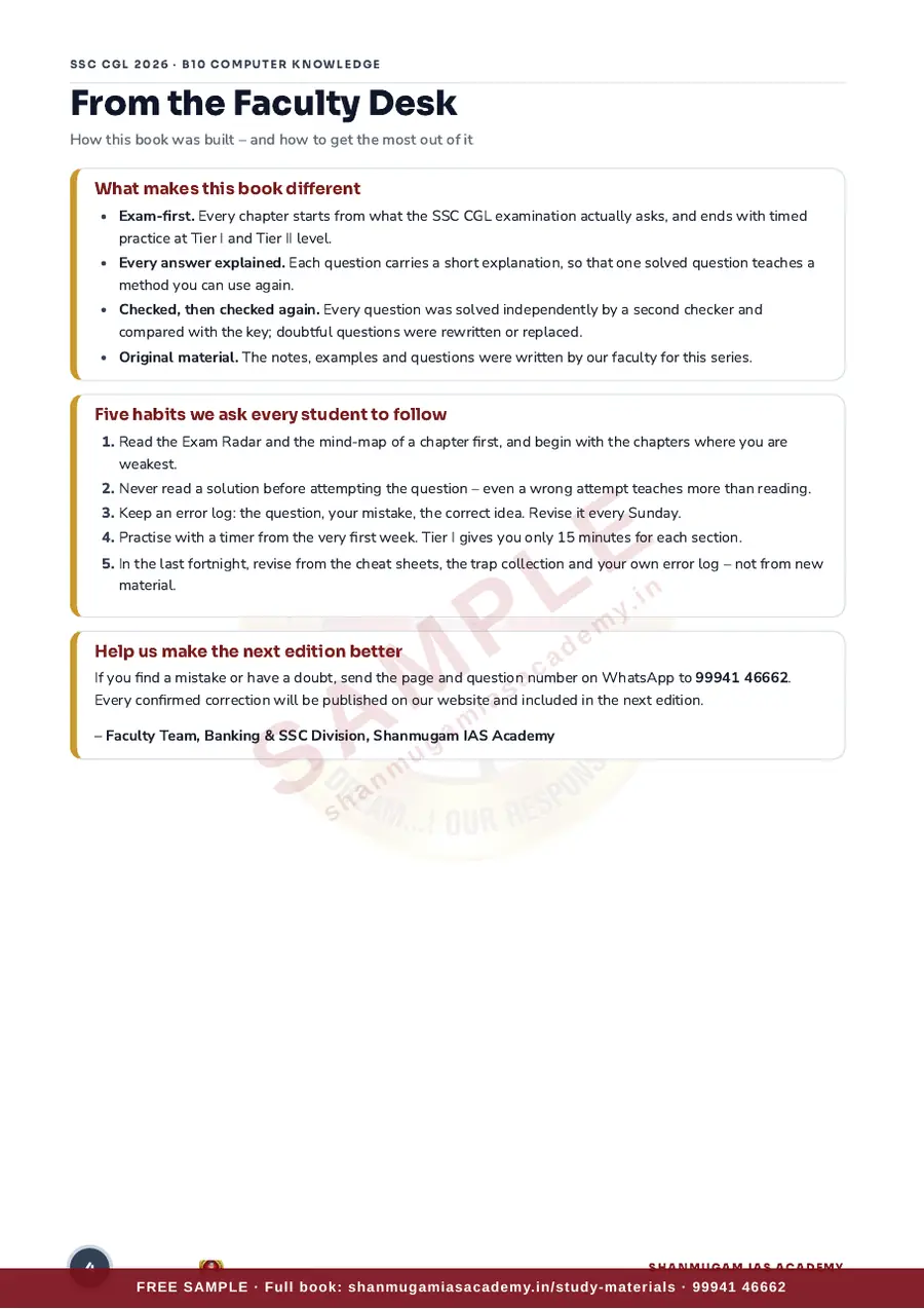 SSC CGL 2026 – Computer Knowledge (Tier II Paper I – Section III) – sample page 3