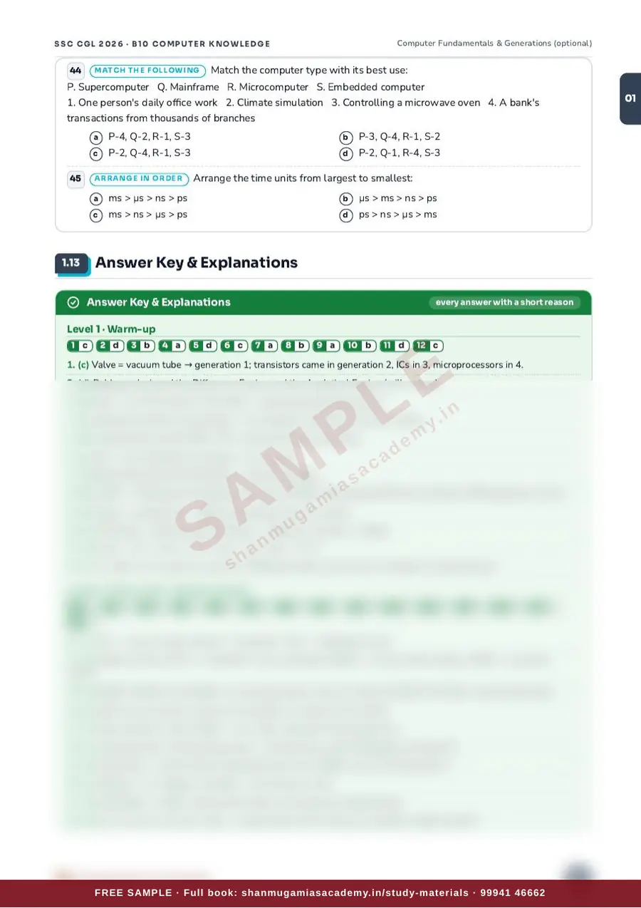 SSC CGL 2026 – Computer Knowledge (Tier II Paper I – Section III) – sample page 12