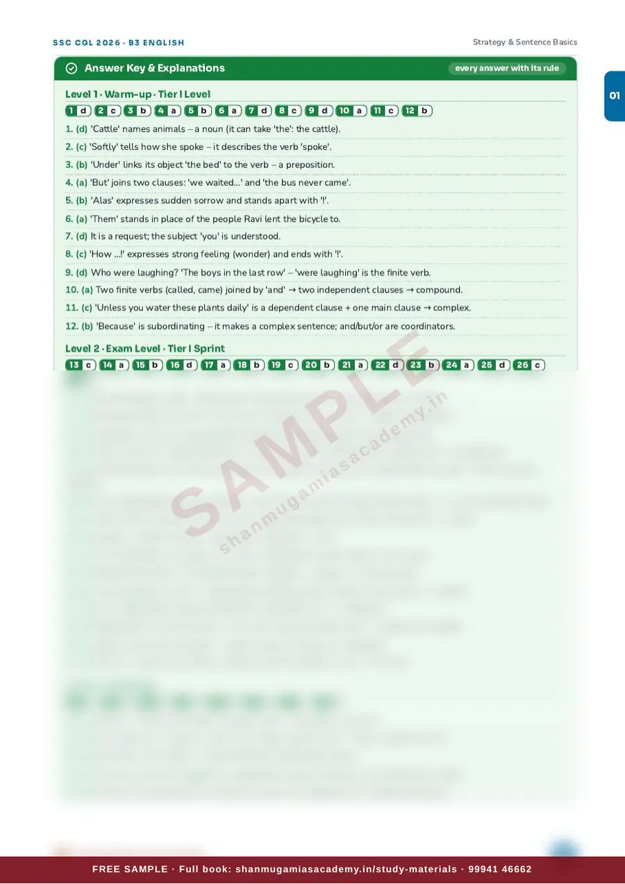 SSC CGL 2026 – English Language & Comprehension (Tier I + Tier II) – sample page 12