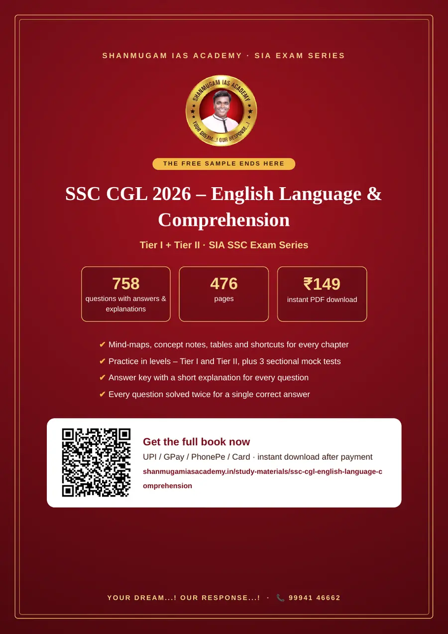 SSC CGL 2026 – English Language & Comprehension (Tier I + Tier II) – sample page 13