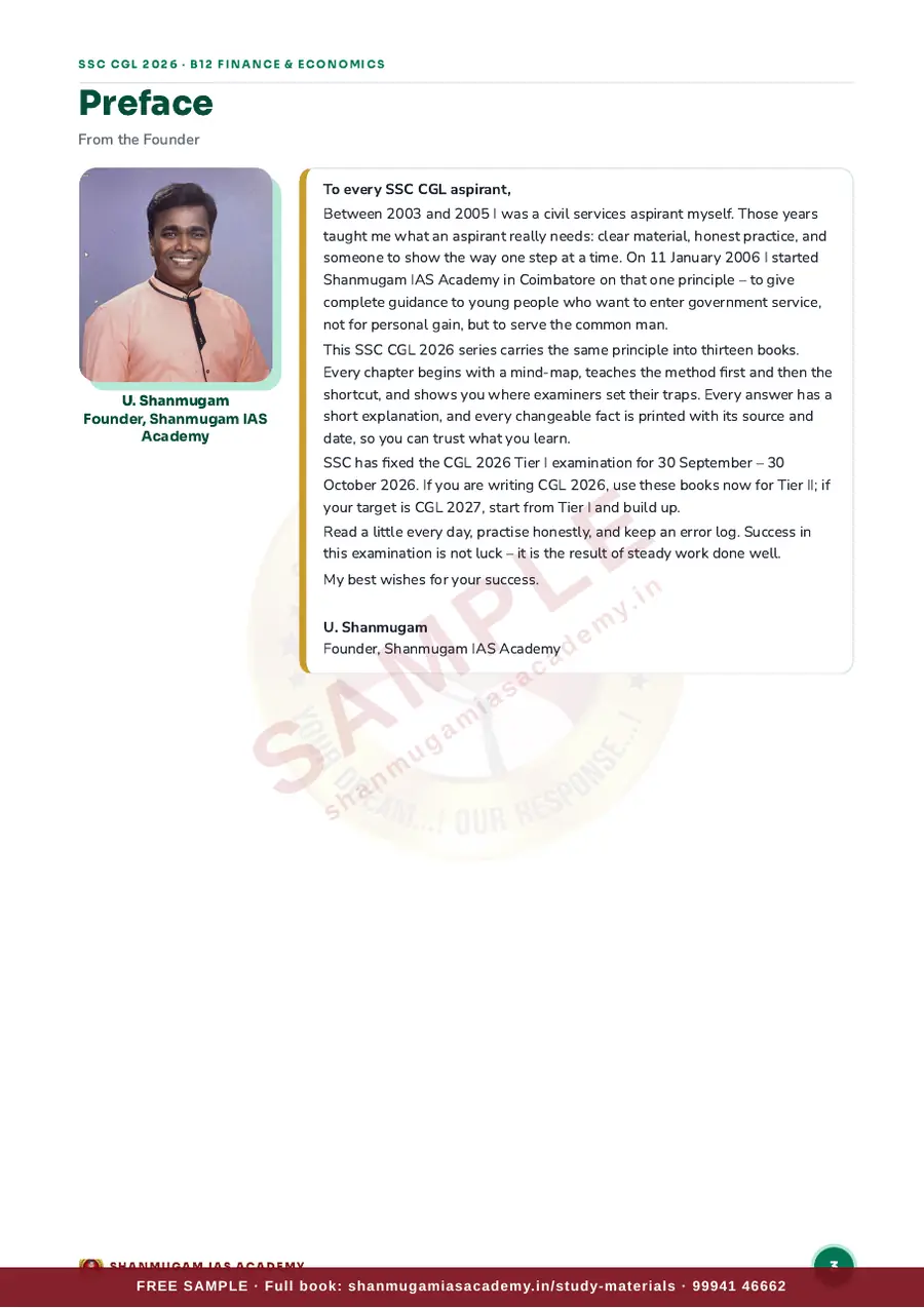 SSC CGL 2026 – General Studies – Finance & Economics (Tier II Paper III) – sample page 2