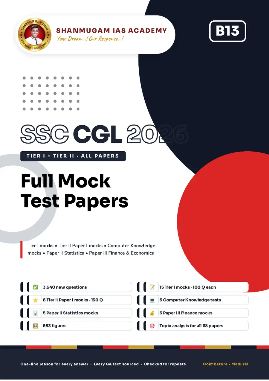 SSC CGL 2026 – Full Mock Test Papers (Tier I + Tier II – 38 Full Mock Papers) – sample page 1