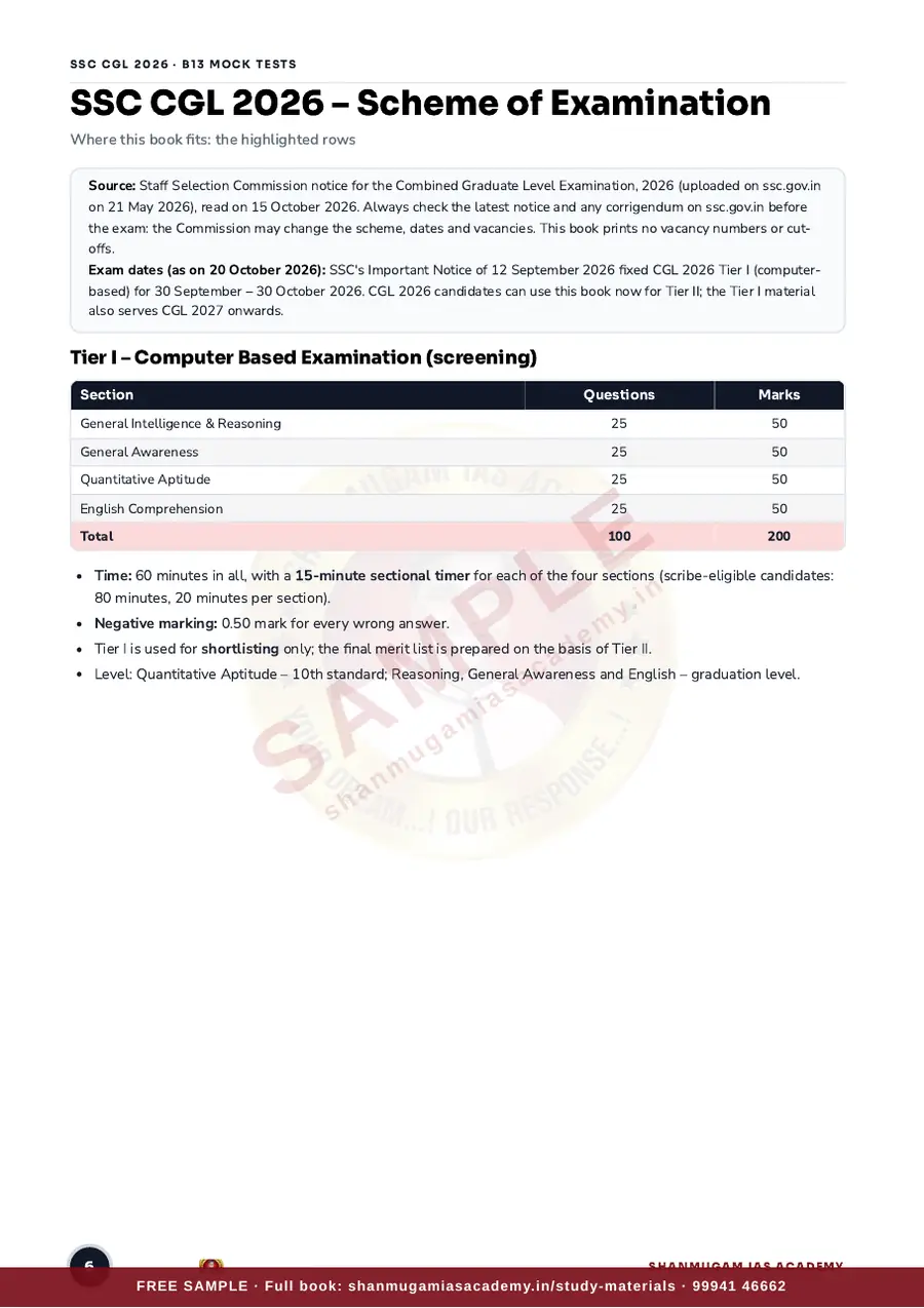 SSC CGL 2026 – Full Mock Test Papers (Tier I + Tier II – 38 Full Mock Papers) – sample page 5