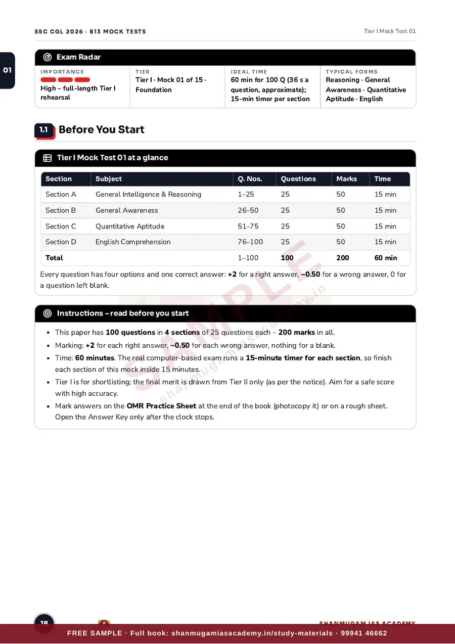 SSC CGL 2026 – Full Mock Test Papers (Tier I + Tier II – 38 Full Mock Papers) – sample page 8
