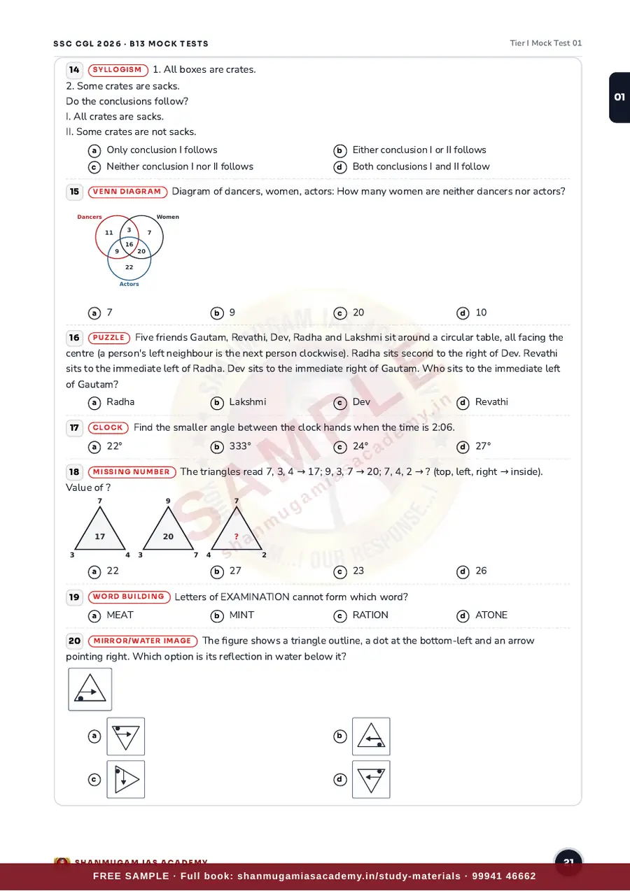 SSC CGL 2026 – Full Mock Test Papers (Tier I + Tier II – 38 Full Mock Papers) – sample page 11