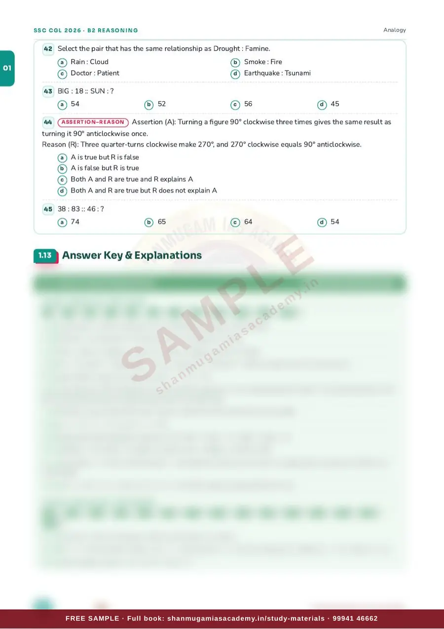 SSC CGL 2026 – General Intelligence & Reasoning (Tier I + Tier II) – sample page 12