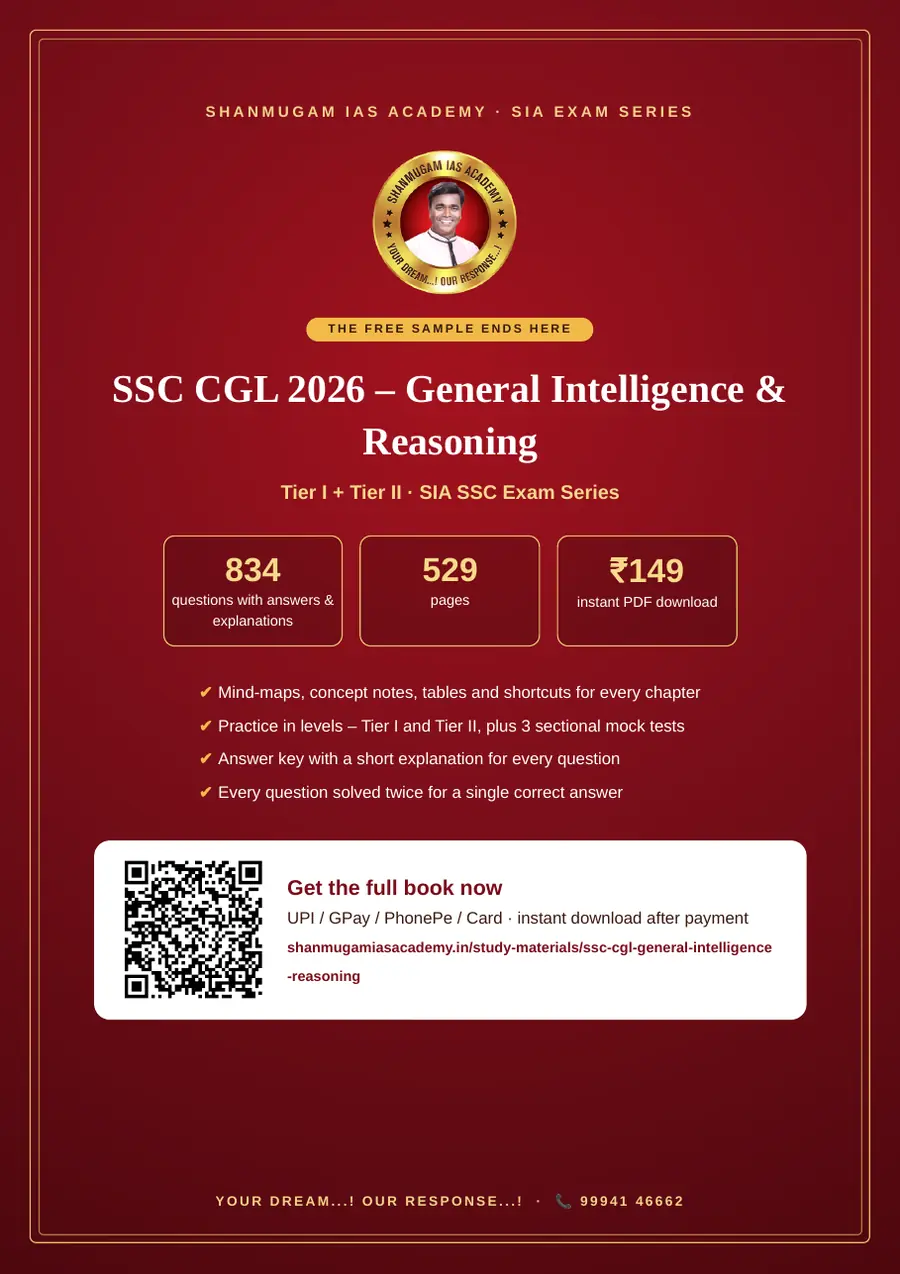 SSC CGL 2026 – General Intelligence & Reasoning (Tier I + Tier II) – sample page 13