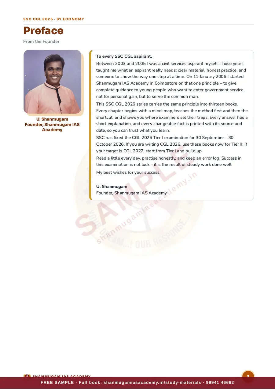 SSC CGL 2026 – Indian Economy (Tier I + Tier II) – sample page 2