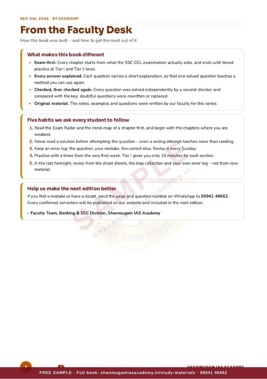 SSC CGL 2026 – Indian Economy (Tier I + Tier II) – sample page 3